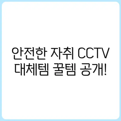 자취방 CCTV 대체 가능한 보안 꿀템